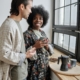 Happy couple in kitchen